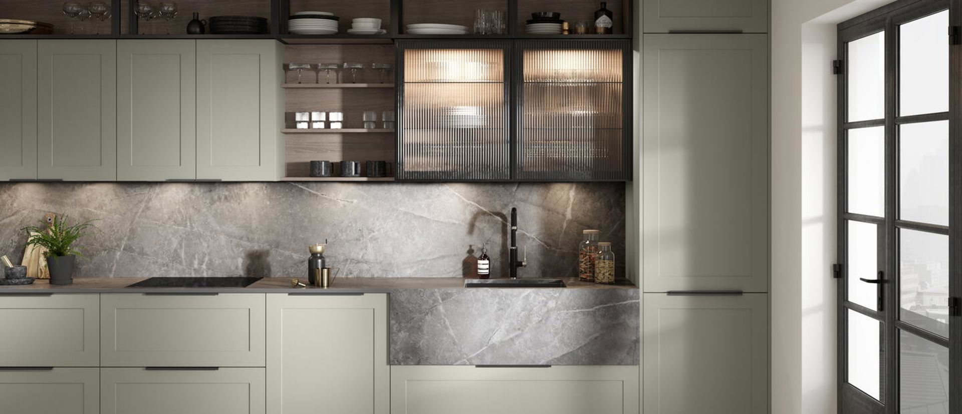 Feature Glazed Kitchens Collection